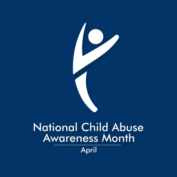 Vector Illustration Theme National Child Abuse Prevention Awareness Month April — 스톡 벡터