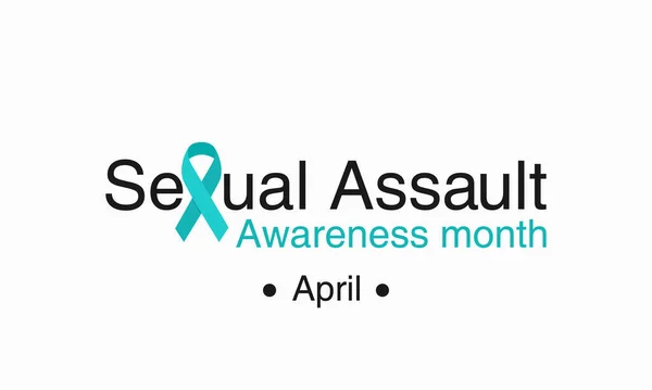 Nisan Cinsel Saldırı Farkındalığı Önleme Ayı Konulu Vektör Illüstrasyonu — Stok Vektör
