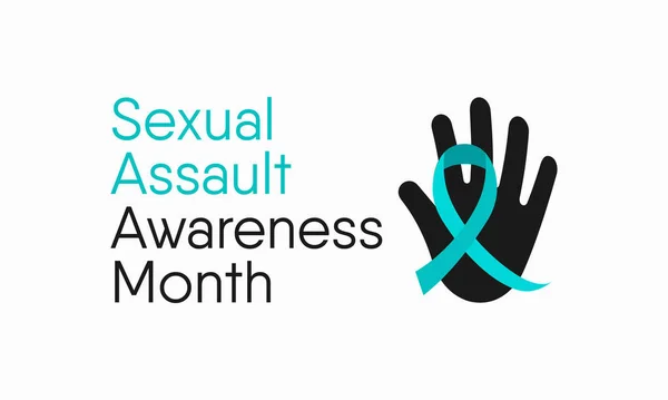 Εικονογράφηση Διάνυσμα Θέμα Σεξουαλική Επίθεση Ευαισθητοποίηση Και Πρόληψη Μήνα Απρίλιο — Διανυσματικό Αρχείο