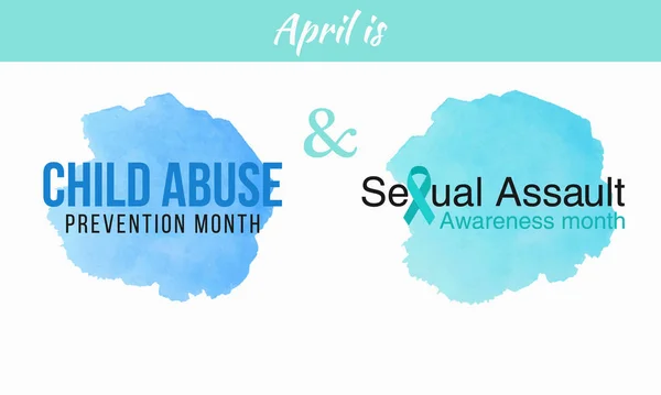 Vector Illustration Theme Sexual Assault Awareness Prevention Month April — 스톡 벡터