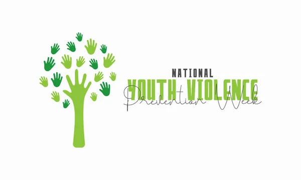 Ilustración Vectorial Sobre Tema Semana Nacional Concientización Prevención Violencia Juvenil — Vector de stock