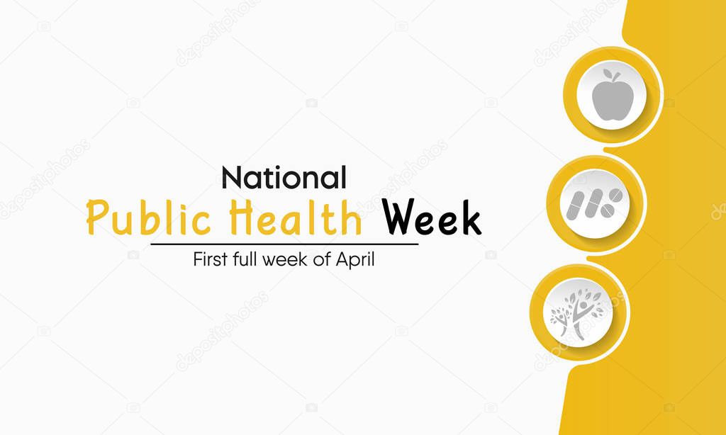 Vector illustration on the theme of National Public Health Week. observed in First full week of April.