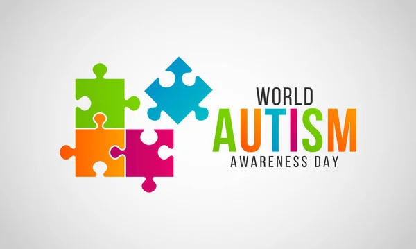 Vector Illustration Theme World Autism Awareness Day Observed April 2Nd — 图库矢量图片