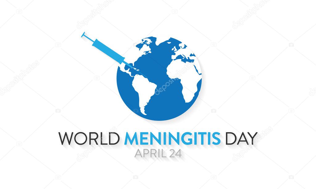 Vector illustration on the theme of World Meningitis Day observed on April 24th every year.