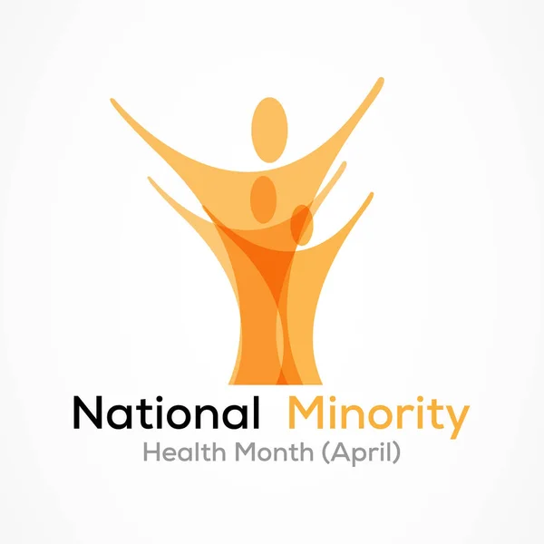 Illustration Vectorielle Sur Thème Mois Sensibilisation Santé Des Minorités Nationales — Image vectorielle