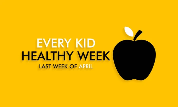 Vektorillustration Zum Thema Jedes Kind Gesunde Woche Beobachtet Der Letzten — Stockvektor