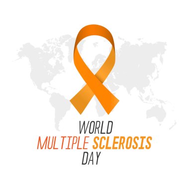 Dünyanın temasına ilişkin vektör illüstrasyonu Her yıl Mayıs ayında çoklu skleroz günü gözlemlenir