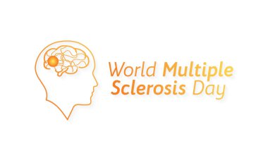 Dünyanın temasına ilişkin vektör illüstrasyonu Her yıl Mayıs ayında çoklu skleroz günü gözlemlenir