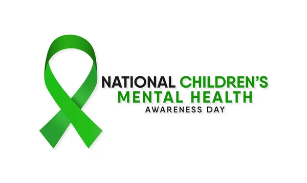 Vector Illustratie Het Thema Van National Children Mental Health Awareness — Stockvector
