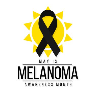 Melanoma ve cilt kanseri tespiti, önleme ve Mayıs ayının farkındalığı konulu vektör illüstrasyonu.
