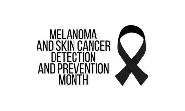 Melanoma ve cilt kanseri tespiti, önleme ve Mayıs ayının farkındalığı konulu vektör illüstrasyonu.