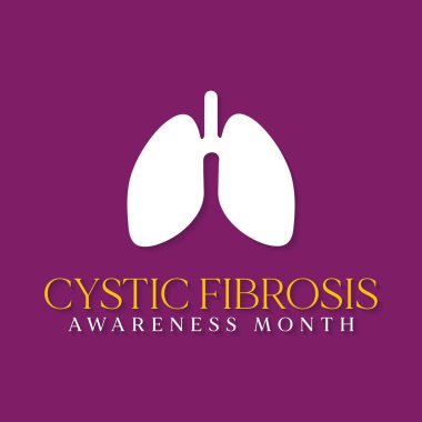 Vector illustration on the theme of National Cystic Fibrosis awareness month observed during the full month of May encourages education in the battle against a lung disease. clipart