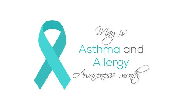 Ilustración Vectorial Sobre Tema Asma Alergia Mes Mayo — Vector de stock