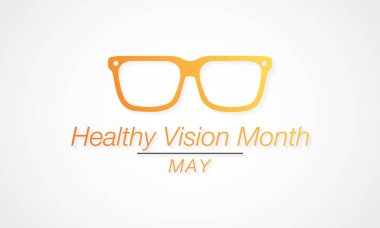 Mayıs ayının Sağlıklı Görüş teması üzerine vektör illüstrasyonu