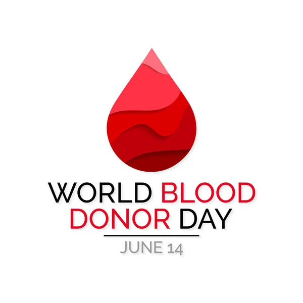 Vector Illustration Theme World Blood Donor Day Observed Each Year — Stock Vector