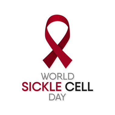 Dünya Orak Hücre Günü teması üzerine vektör illüstrasyonu her yıl 19 Haziran 'da dünya çapında gözlemlenmiştir..