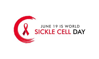 Dünya Orak Hücre Günü teması üzerine vektör illüstrasyonu her yıl 19 Haziran 'da dünya çapında gözlemlenmiştir..