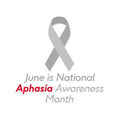 Ulusal Afazi Farkındalık Ayı temasına ilişkin vektör illüstrasyonu her yıl Haziran ayında gözlemlenir.