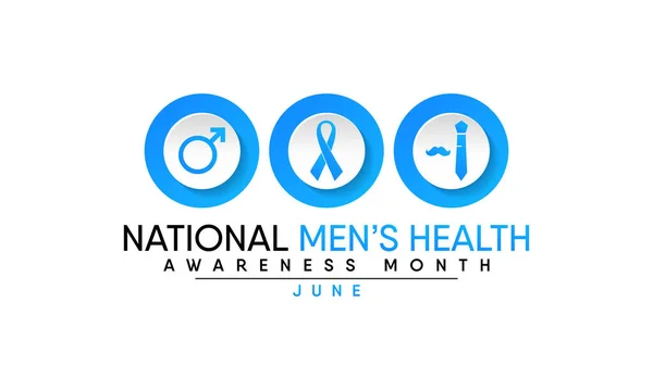 Vector Illustration Theme National Men Health Awareness Month Observed Each — Stock Vector