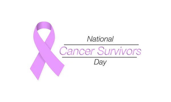 Vector Illustration Theme National Cancer Survivors Day Observed Each Year — Stock Vector