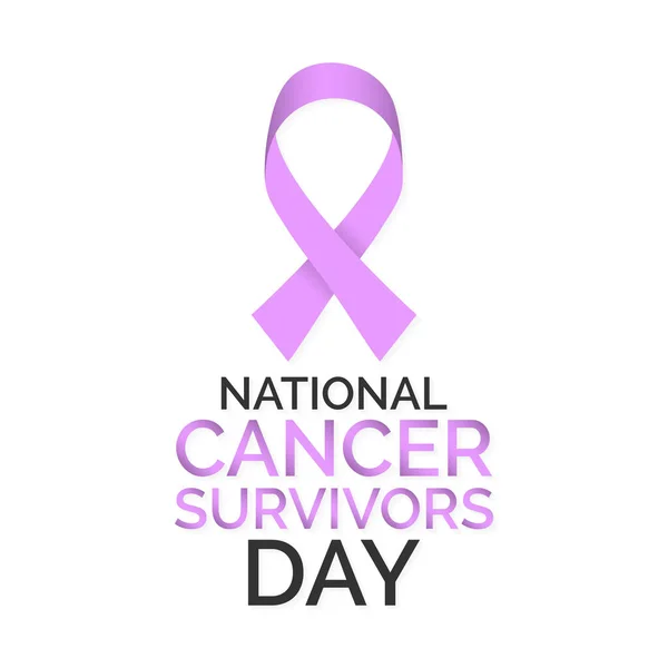 Vector Illustration Theme National Cancer Survivors Day Observed Each Year — Stock Vector