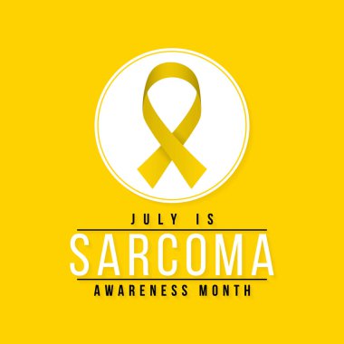 Sarkoma Kanseri Farkındalık Ayı konulu vektör illüstrasyonu her yıl Temmuz ayında gözlemlenir.