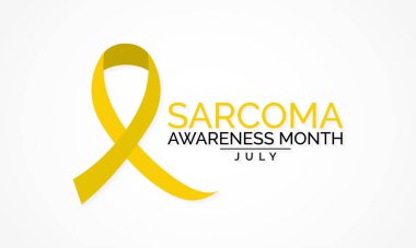 Sarkoma Kanseri Farkındalık Ayı konulu vektör illüstrasyonu her yıl Temmuz ayında gözlemlenir.