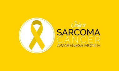 Sarkoma Kanseri Farkındalık Ayı konulu vektör illüstrasyonu her yıl Temmuz ayında gözlemlenir.