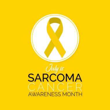Sarkoma Kanseri Farkındalık Ayı konulu vektör illüstrasyonu her yıl Temmuz ayında gözlemlenir.