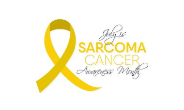 Sarkoma Kanseri Farkındalık Ayı konulu vektör illüstrasyonu her yıl Temmuz ayında gözlemlenir.