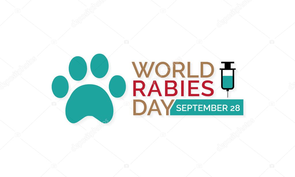 Vector illustration on the theme of World Rabies day observed each year on September 28th across the globe.