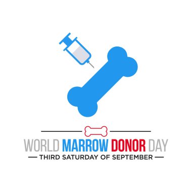 Dünya Marrow Bağış Günü konulu vektör illüstrasyonu her yıl Eylül ayının üçüncü cumartesisinde tüm dünyada gözlemlenmiştir..