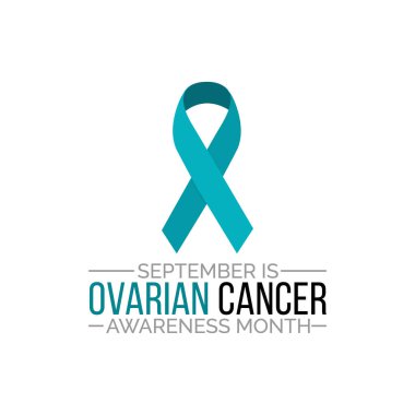 Yumurtalık Kanseri Bilinç Ayı konulu vektör illüstrasyonu her yıl Eylül ayında gözlemlenmektedir.