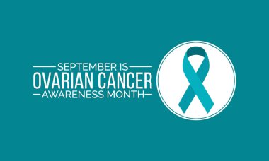 Yumurtalık Kanseri Bilinç Ayı konulu vektör illüstrasyonu her yıl Eylül ayında gözlemlenmektedir.