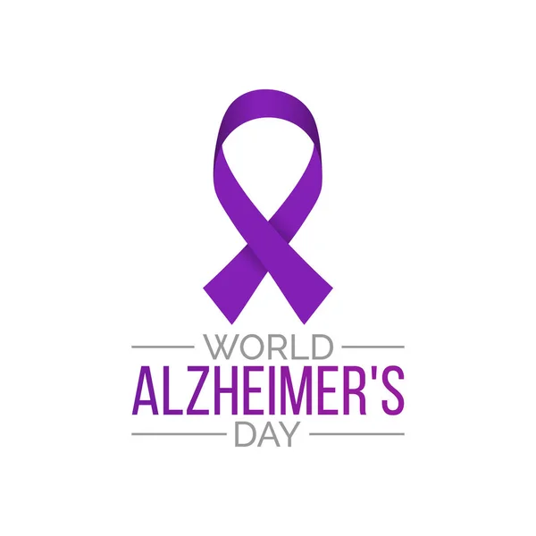 Illustrazione Vettoriale Sul Tema Della Giornata Mondiale Dell Alzheimer Osservata — Vettoriale Stock
