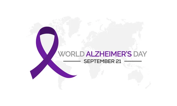 Illustrazione Vettoriale Sul Tema Della Giornata Mondiale Dell Alzheimer Osservata — Vettoriale Stock
