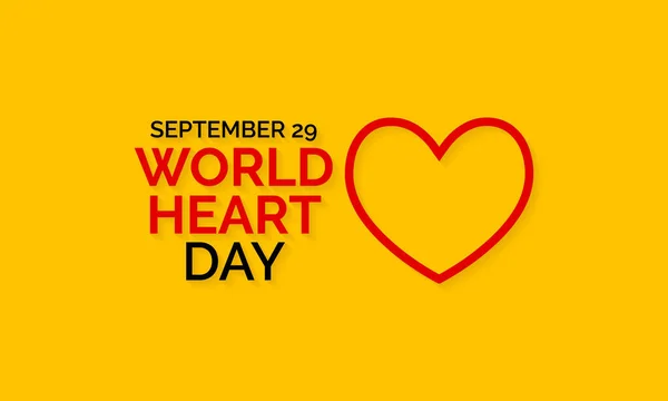 Vector Illustration Theme World Heart Day Observed Each Year September — Stock Vector