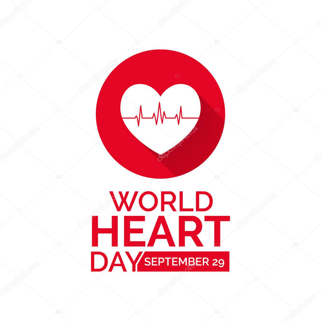 Vector illustration on the theme of World Heart day observed each year on September 29th worldwide.