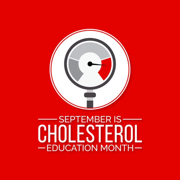 Vector Illustratie Het Thema Van Nationale Cholesterol Onderwijs Maand Waargenomen — Stockvector
