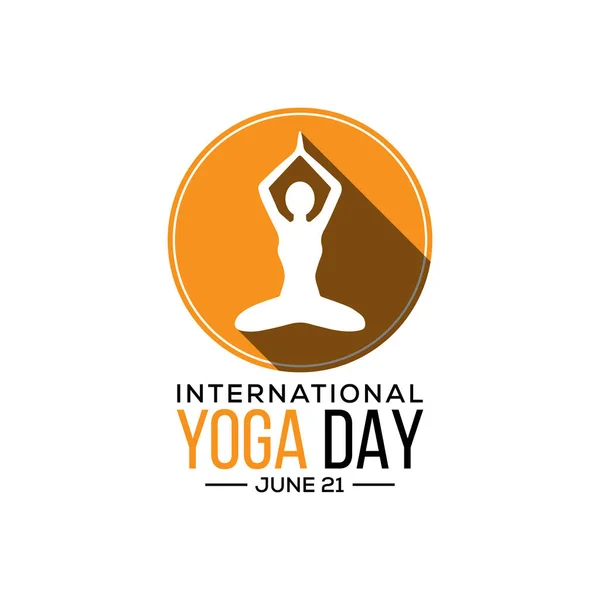 Vektorillustration Zum Thema Des Internationalen Tages Des Yoga Der Jedes — Stockvektor