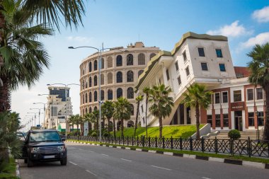 Batumi 'deki Avrupa Modern ve Tarihi Binalar.