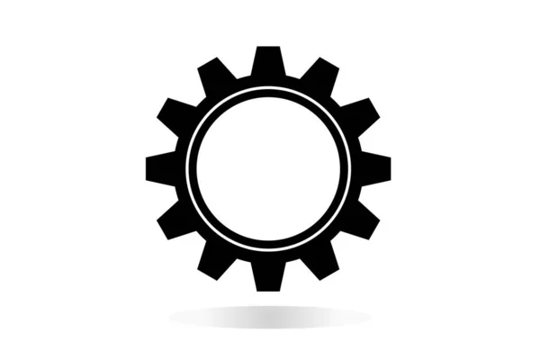 เคร องเวกเตอร Cogwheel Flat Icons ในส าและส ขาว อเก รายละเอ — ภาพเวกเตอร์สต็อก