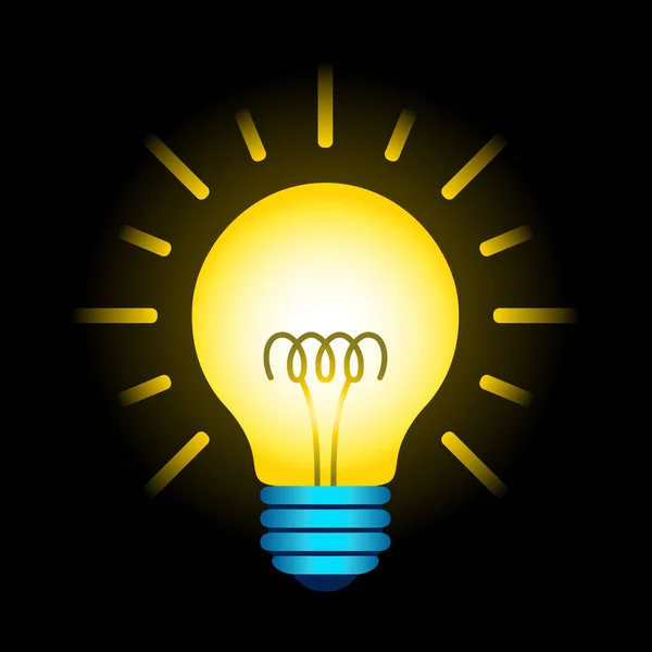 Light bulb line flat icon. electric lamp with rays and sprout  leinwandbilder • bilder Web-Design, web, Denken