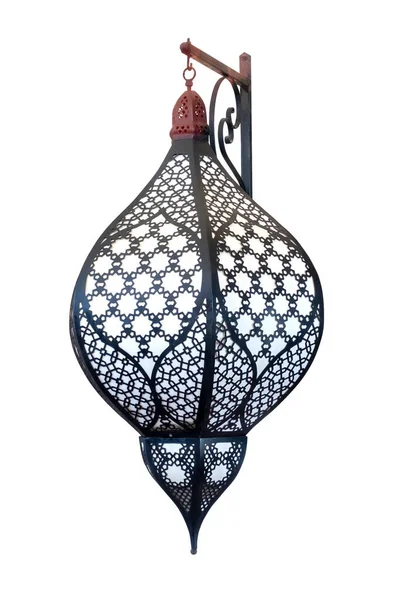 Old Oriental Decorative Lantern Isolated White Background Vintage Hanging Light — Stock Photo, Image