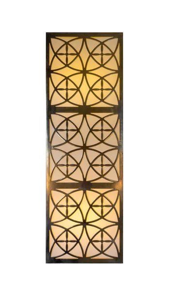 Modern Oriental Decorative Lighting Lamp Isolated White Background Geometric Wall — Stock Photo, Image