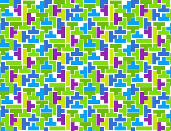 Patrón de elementos tetris multicolores — Archivo Imágenes Vectoriales