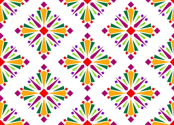 Kaleidoskop geometrischer Muster, Druck für Bekleidung und Textilien — Stockvektor