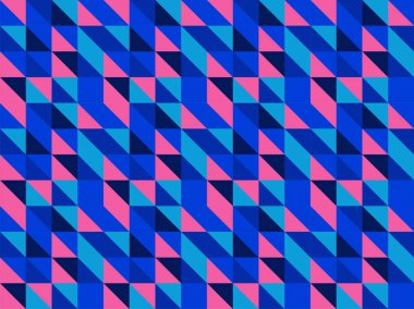 Üçgenlerin geometrik mozaiği, markalaşma, tekstil ve çocuk tasarımı için baskı