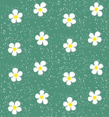Beyaz küçük çiçek deseni, pürüzsüz