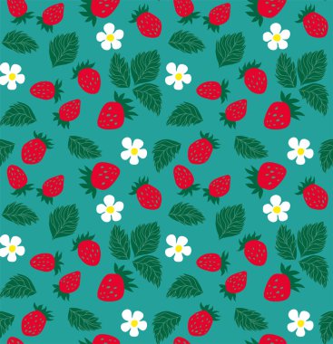 Yabani çilek renkleri markalaşma paketi için pürüzsüz desen